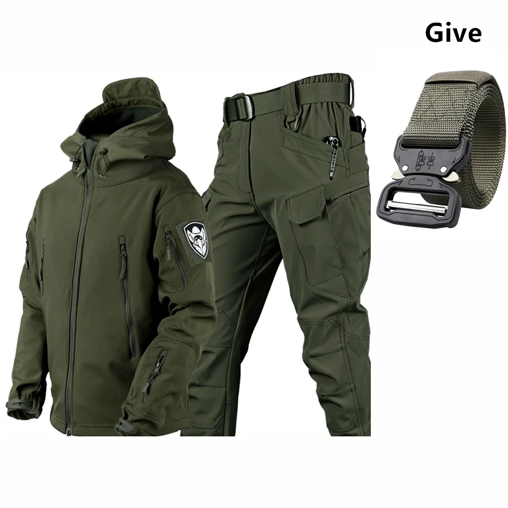 2023 Free Belt Shark Skin Soft Shell Winter Plush Thickened Mountaineering Tactics Keep Warm Waterproof Anti-cutting Charge Suit
2023 Free Belt Shark Skin Soft Shell Winter Plush Thickened Mountaineering Tactics Keep Warm Waterproof Anti-cutting Charge Suit
