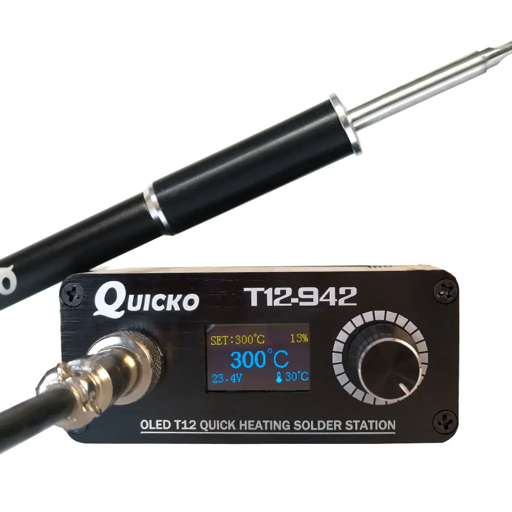 

T12-942 MINI OLED Digital soldering station T12-M8 Metal Aluminum handle with T12-ILS JL02 BL BC1 KU iron tips without power
