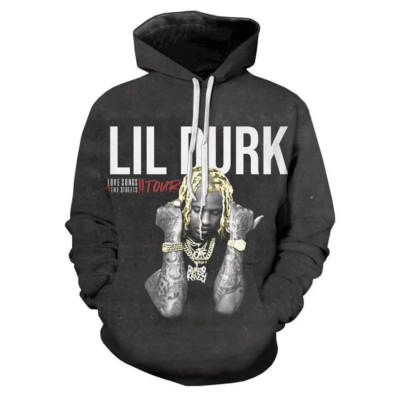 

2023 New Rapper Lil Durk 3D Printed Hooded Sweatshirts Men Hip Hop Fashion Casual Street Pullover Harajuku Women Leisure Hoodies