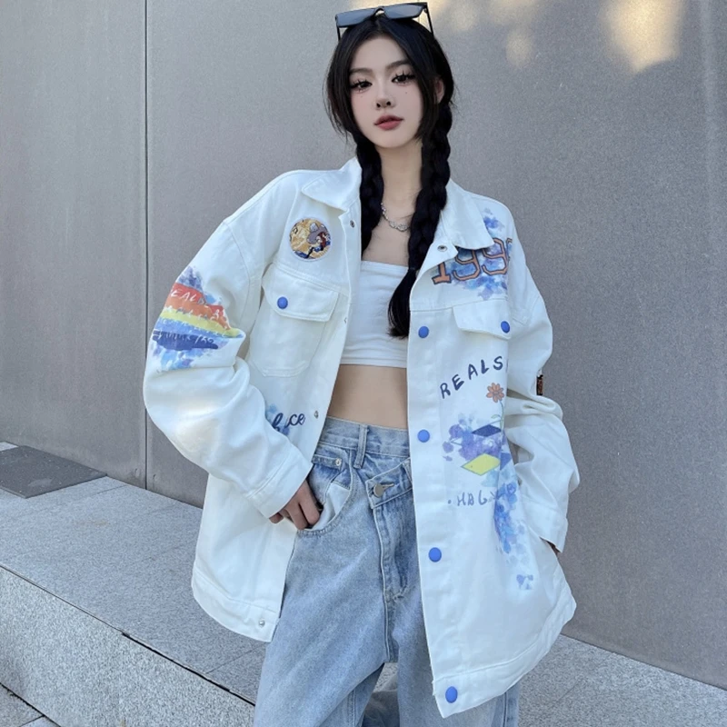 2022 Autumn American Style Printing Dyeing Graffiti Work Clothes Denim Jacket Women's Ins Sreet Leisure Free Shipping
2022 Autumn American Style Printing Dyeing Graffiti Work Clothes Denim Jacket Women's Ins Sreet Leisure Free Shipping