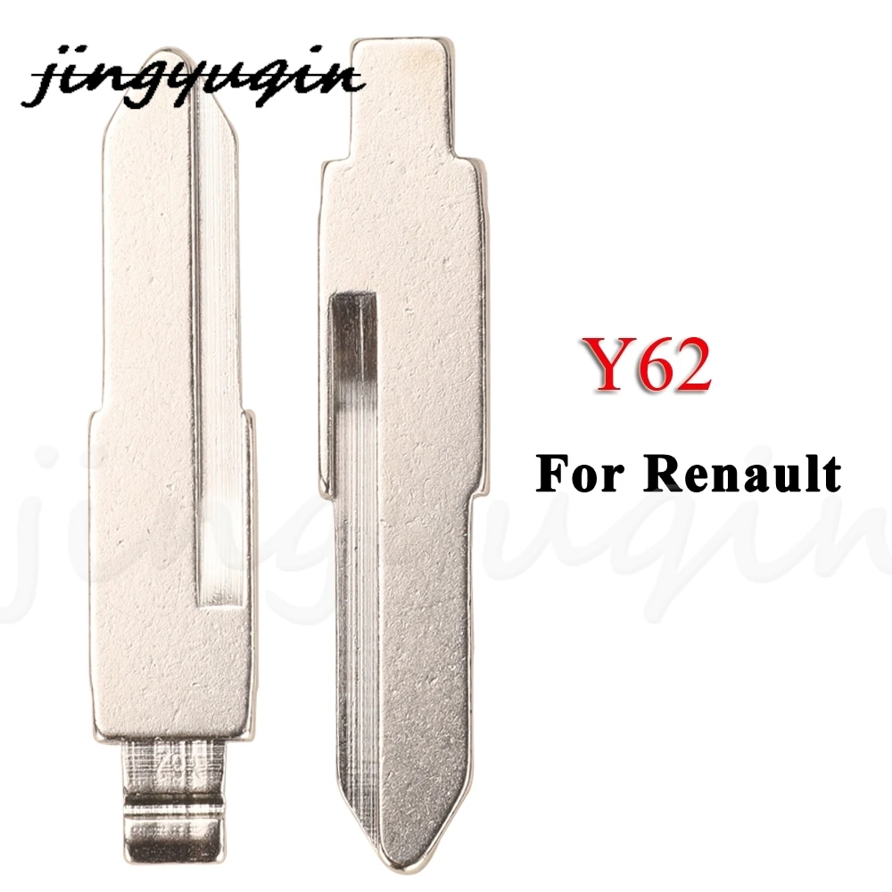

jingyuqin Remote Car Key Uncut Blade #TS-62 Y62 KD VVDI JMD Remote Key Blade For Renault Replacement Flip Key Blade Blank