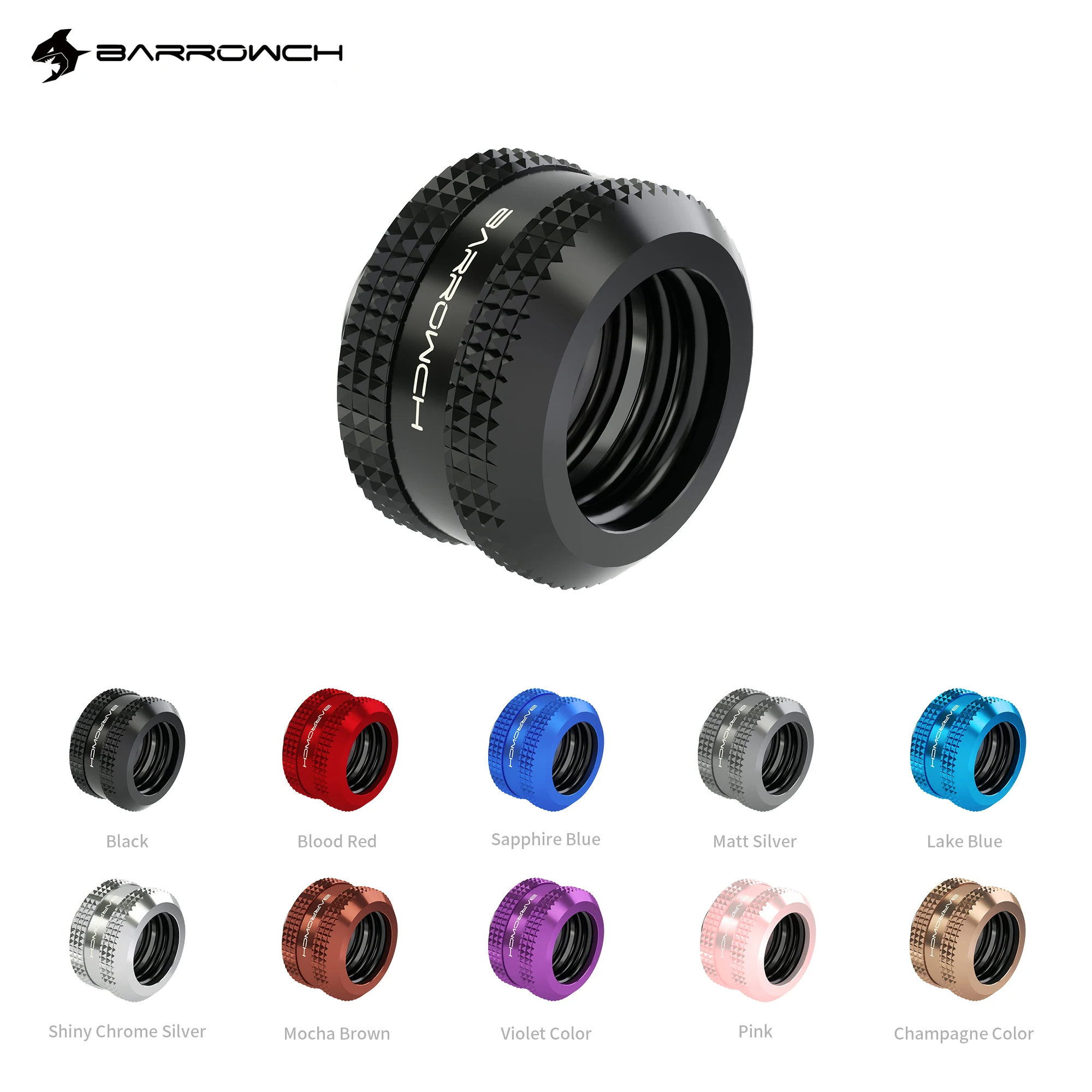 Barrow Water Cooling Hard Tube Fitting for OD 12/14/16mm,Aluminum Alloy Multiple Color Ring G1/4 Brass Adapter,FBYKN V1 Series
Barrow Water Cooling Hard Tube Fitting for OD 12/14/16mm,Aluminum Alloy Multiple Color Ring G1/4 Brass Adapter,FBYKN V1 Series