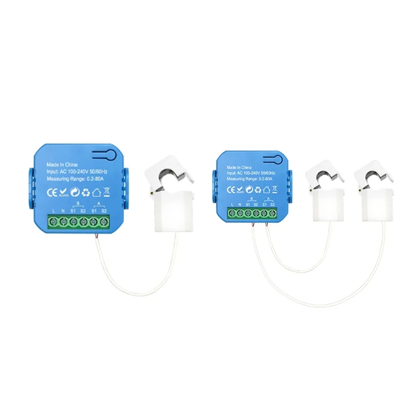 

Tuya Smart Zigbee Energy Meter Bidirectional With Current Transformer Clamp App Monitor Power 80A Durable Easy To Use