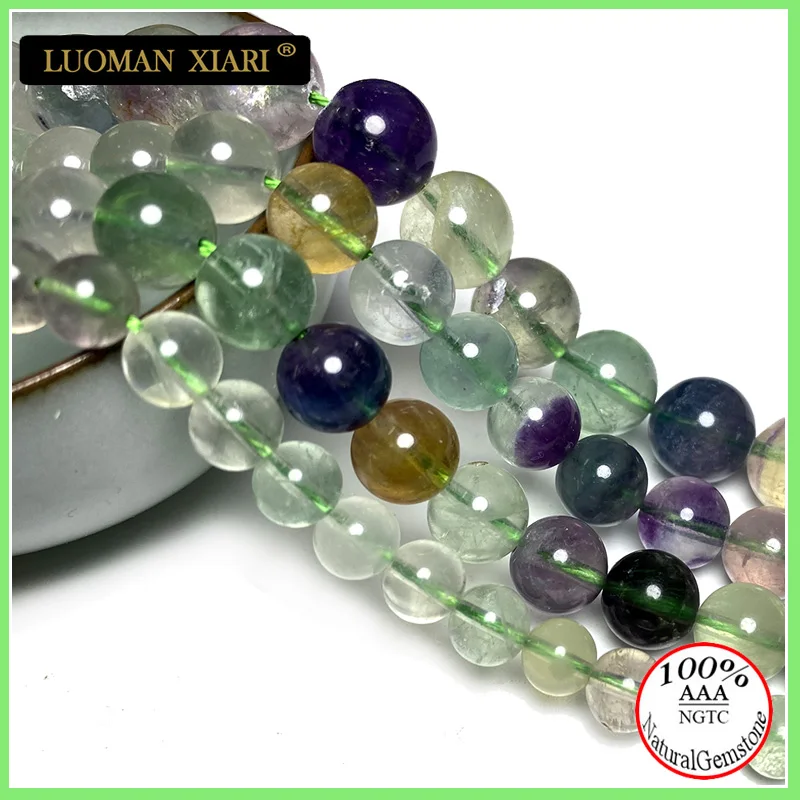 Fine Natural Gemstone Beads Green Purple Fluorite Loose Round Spacer Beads for Jewelry Making DIY Bracelet Necklace Charms
Fine Natural Gemstone Beads Green Purple Fluorite Loose Round Spacer Beads for Jewelry Making DIY Bracelet Necklace Charms