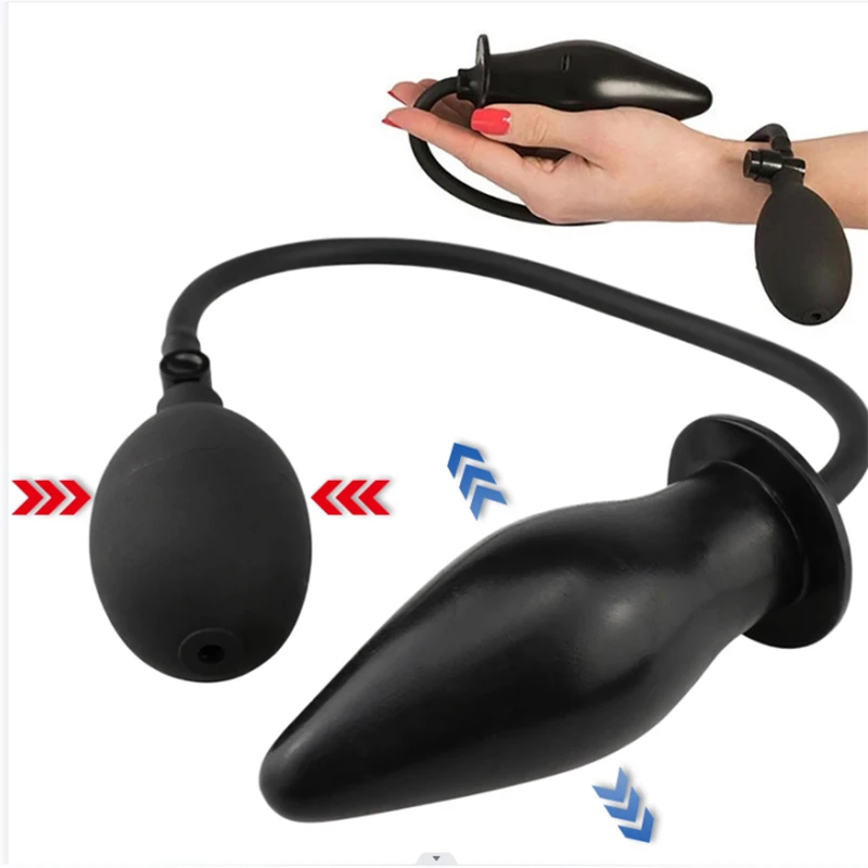 

Inflatable Anal Plug Men Sissy Beginner Butt Plug Set Dildo Anal Pump Adult Supplies Sex Toys For Women Men Gay I122W