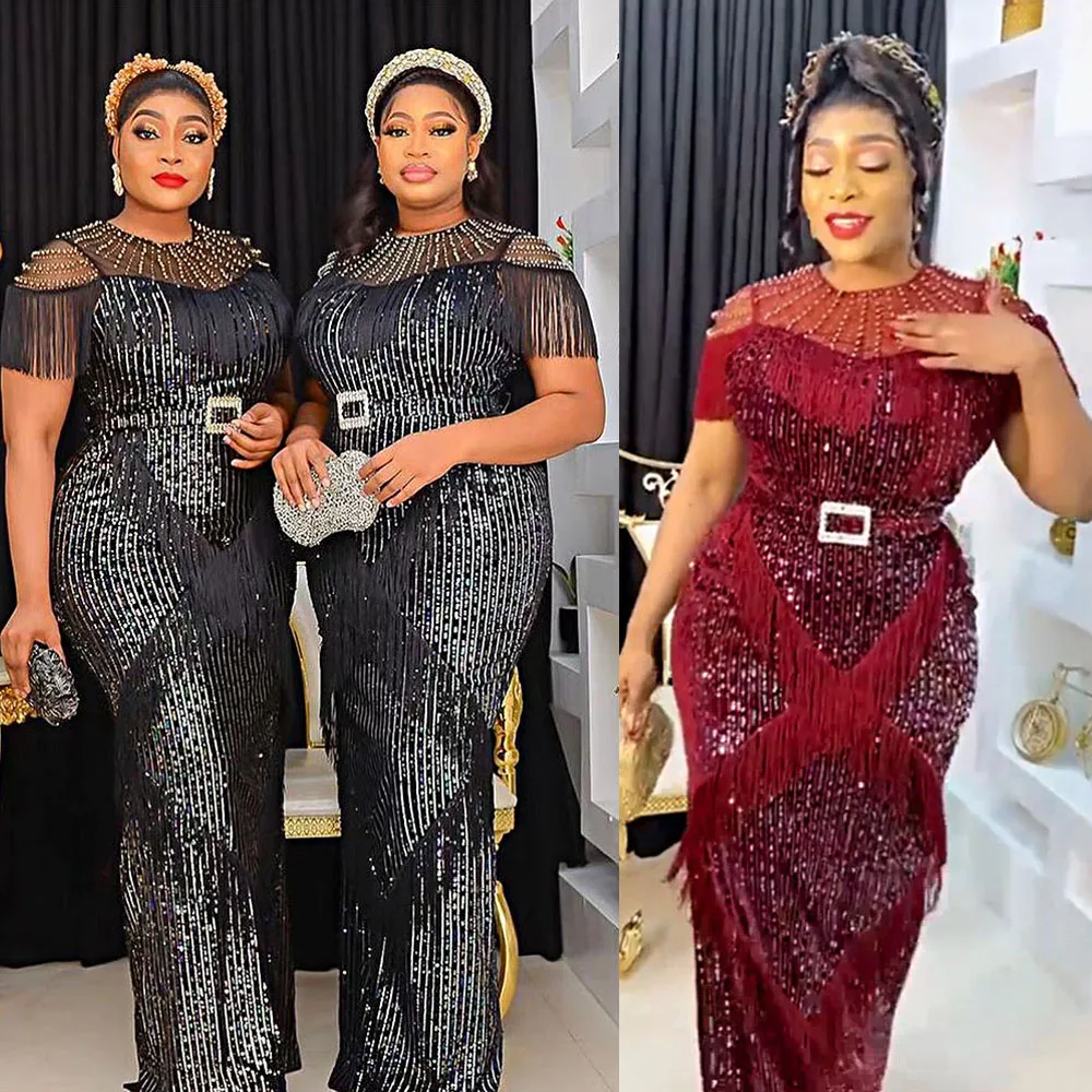 African Dresses for Women Elegant Tassel Beaded Bodycon Maxi Party Dress Dubai Abaya Kaftan Ankara Dashiki Robe Vestidos Caftan
African Dresses for Women Elegant Tassel Beaded Bodycon Maxi Party Dress Dubai Abaya Kaftan Ankara Dashiki Robe Vestidos Caftan