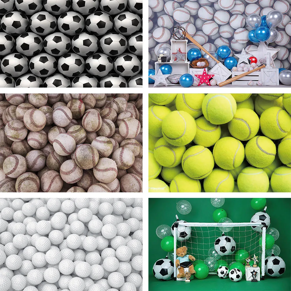 

Mehofond Sport Baby Photography Backdrop Football Golf Boy 1st Birthday Party Cake Smash Decor Photo Balloons Background Studio