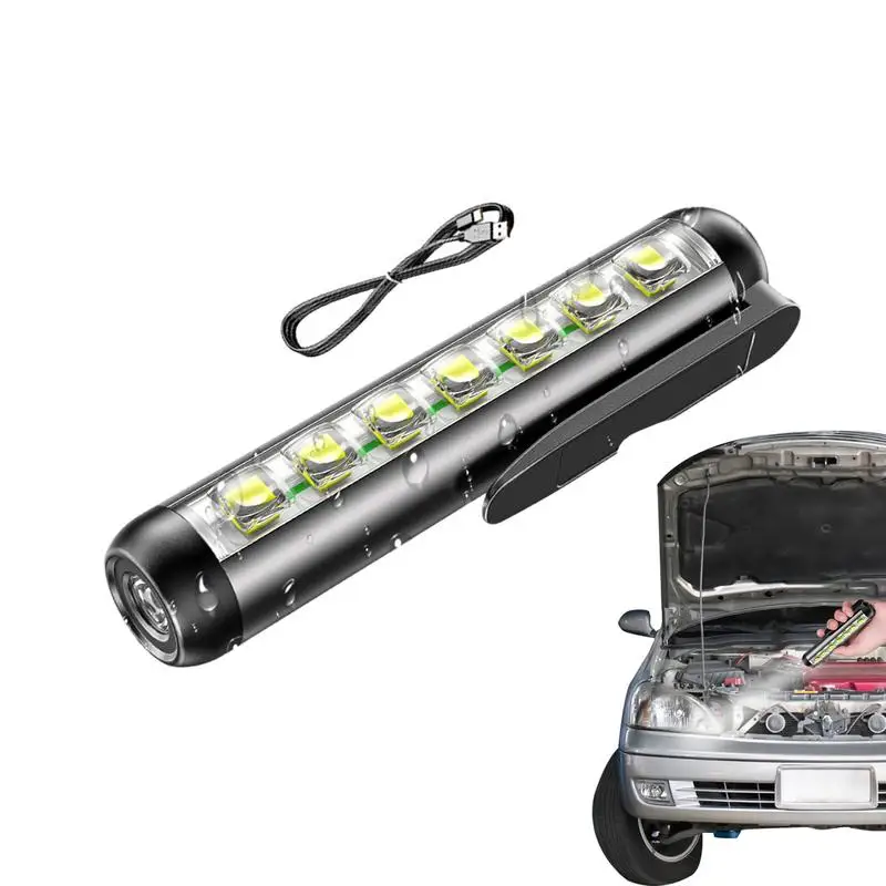 Multifunctional LED Magnetic Flashlight Mini USB Rechargeable Pen Clip Flashlight For Camping Work Repair
Multifunctional LED Magnetic Flashlight Mini USB Rechargeable Pen Clip Flashlight For Camping Work Repair