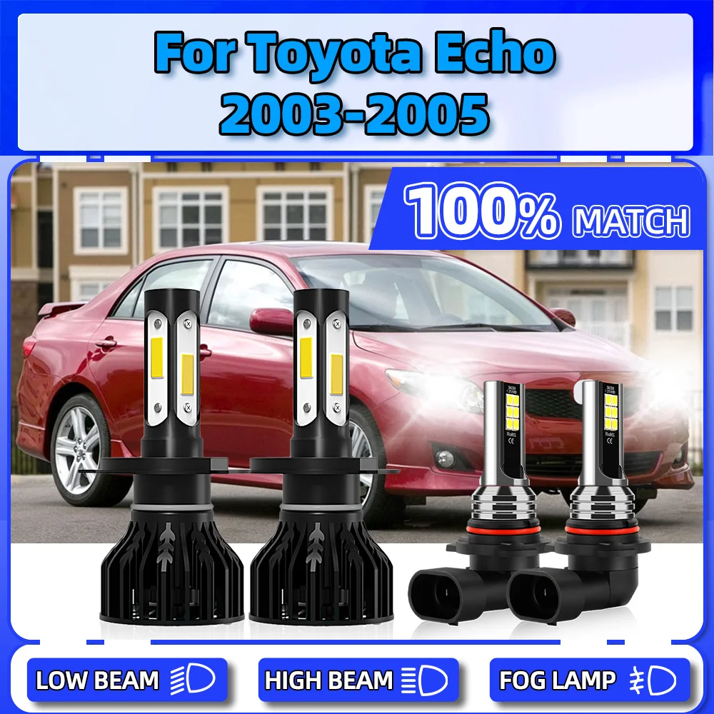 

240W CSP Chips LED Headlight 40000LM Turbo Car Lights 12V Fog Lamps 6000K Canbus Auto Headlamps For Toyota Echo 2003 2004 2005