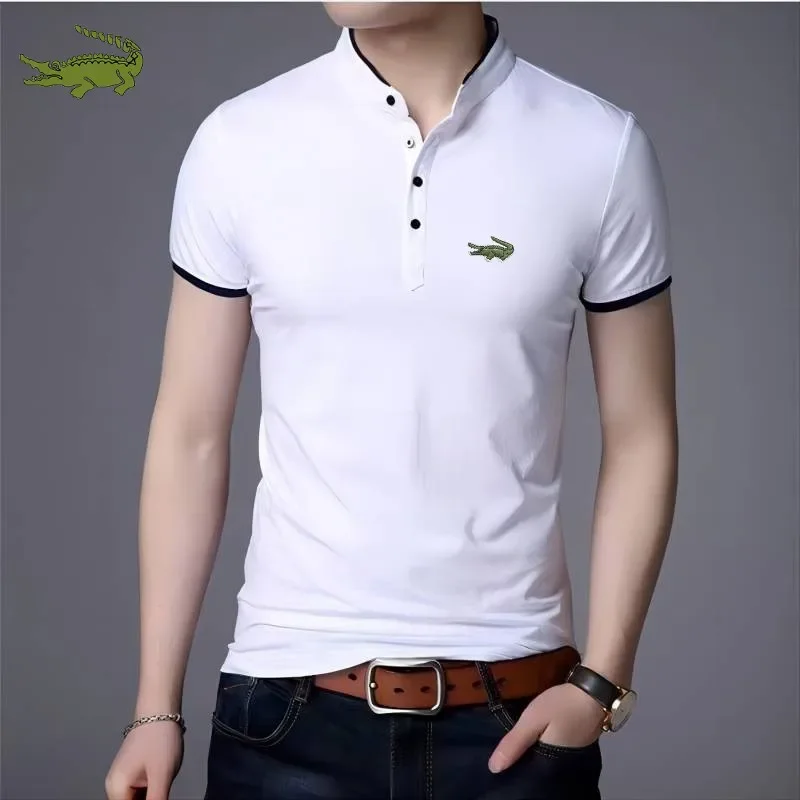 Summer New Short Sleeve T-shirt Men's Standing Neck Solid Casual POLO Shirt Trendy Slim Fit Half Sleeve Half Shirt
Summer New Short Sleeve T-shirt Men's Standing Neck Solid Casual POLO Shirt Trendy Slim Fit Half Sleeve Half Shirt