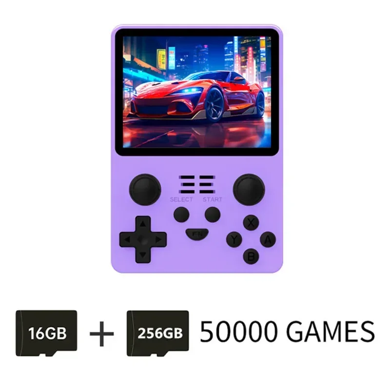 

2024 new POWKIDDY Purple RGB20S Handheld Game Console Retro Open Source System RK3326 3.5-Inch 4:3 IPS Screen Children's Gifts
