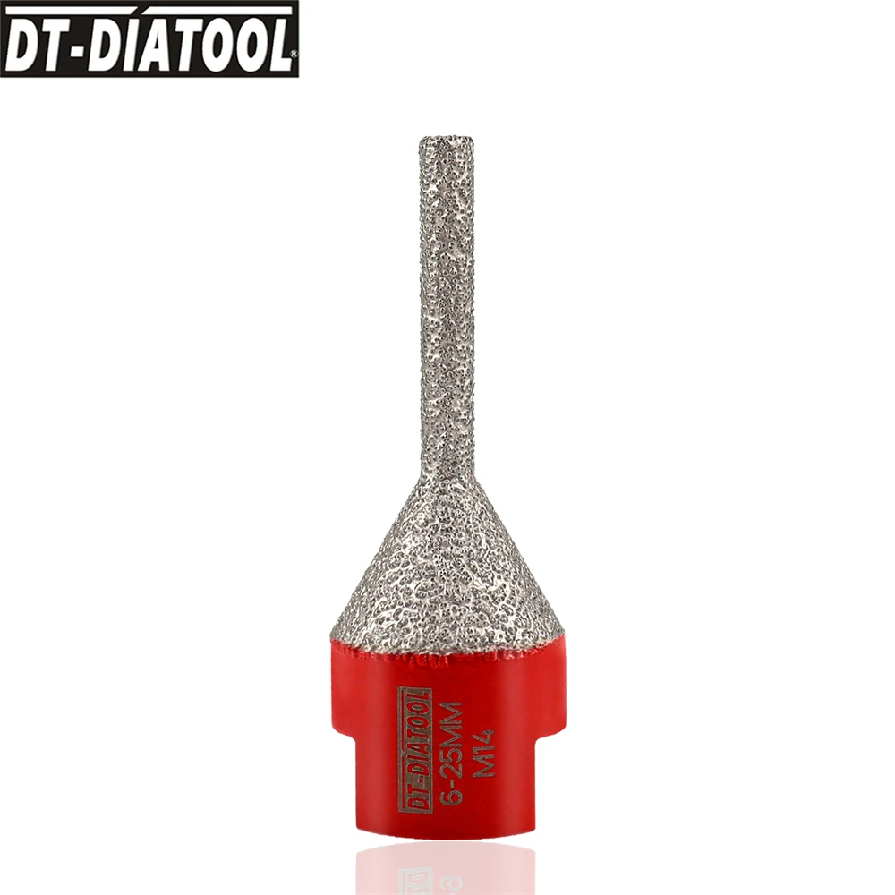 DT-DIATOOL 6mmx25mm Diamond Finger Bit Cone Chamfering Bit Milling Porcelain Shaping Edge Tile Marble Ceramic 58 Cutter Granite
DT-DIATOOL 6mmx25mm Diamond Finger Bit Cone Chamfering Bit Milling Porcelain Shaping Edge Tile Marble Ceramic 58 Cutter Granite