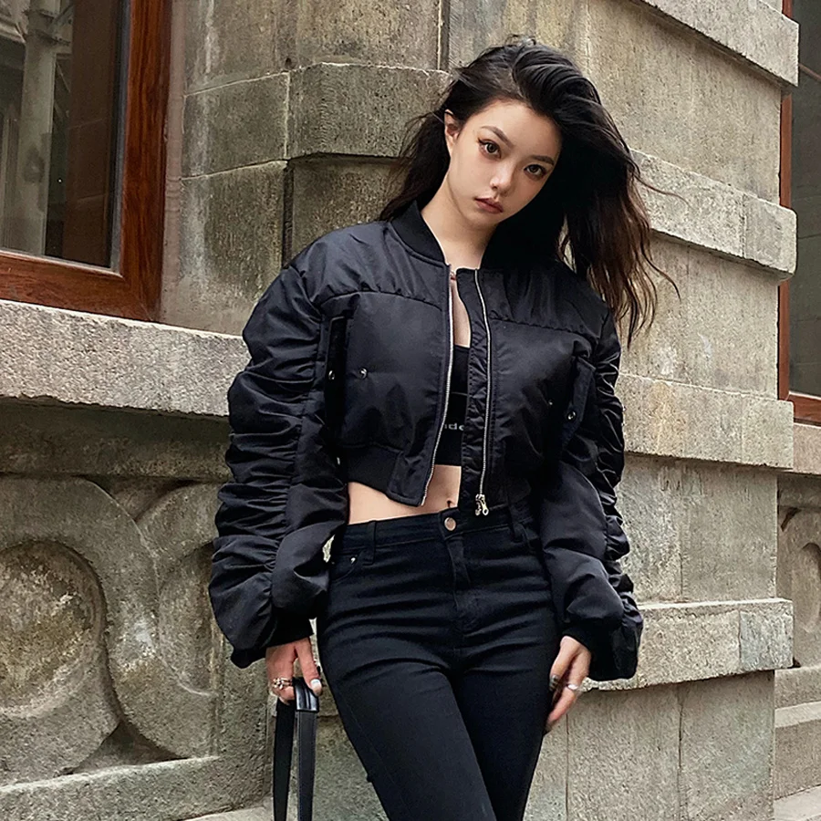 Shipping European Style stand Free collar Long sleeve street fashion Casual Lady short jacket cotton jacket women loose jacket
Shipping European Style stand Free collar Long sleeve street fashion Casual Lady short jacket cotton jacket women loose jacket