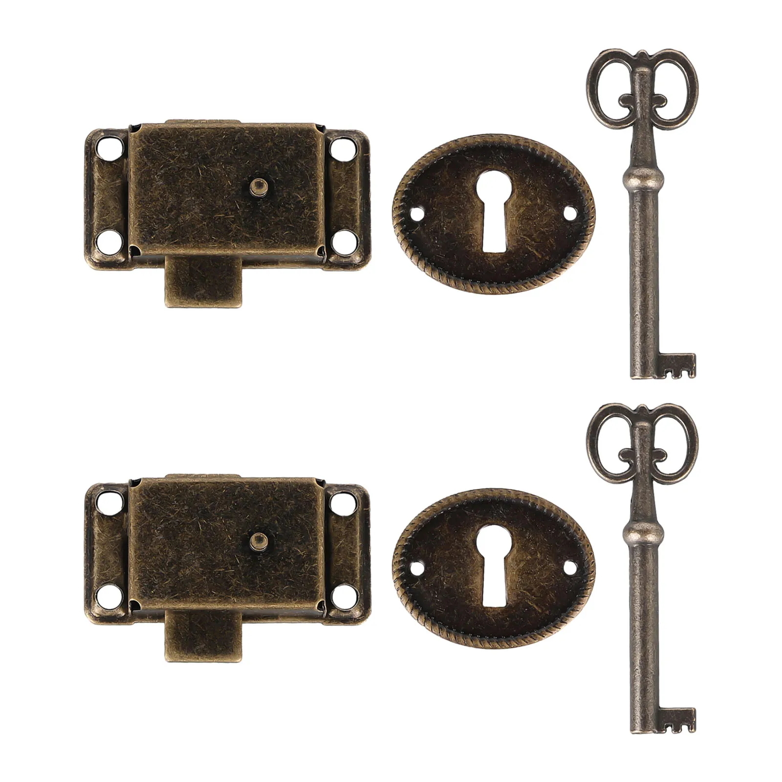 2 Sets Antique Closet Door Lock With-Keys Durable For Drawer Furniture Hardware Decor Jewelry Box Replacement Decorative Locks
2 Sets Antique Closet Door Lock With-Keys Durable For Drawer Furniture Hardware Decor Jewelry Box Replacement Decorative Locks