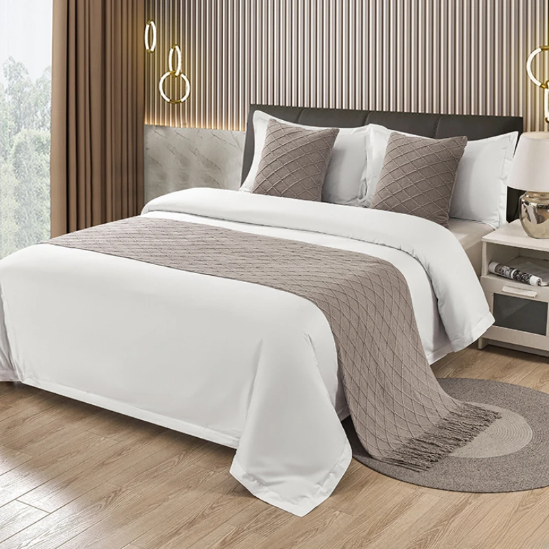 Solid Plaid Bed Towel Hot Saling Home Hotel Tassel Throw Bed Runner Dining Wedding Party Decor Bed Tail Towel Nordic Simplicity
Solid Plaid Bed Towel Hot Saling Home Hotel Tassel Throw Bed Runner Dining Wedding Party Decor Bed Tail Towel Nordic Simplicity