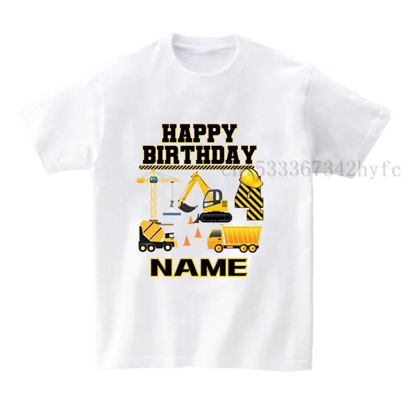 Machinery Truck Birthday T Shirt Family Matching Clothes Kids Boy Shirt Party Girls TShirt Clothing Children Outfit Custom Name Machinery Truck Birthday T Shirt Family Matching Clothes Kids Boy Shirt Party Girls TShirt Clothing Children Outfit Custom Name