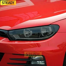 Car Headlight Protective Film Smoked Black TPU Sticker For VW Volkswagen Golf 7 Scirocco Tiguan Passat Jetta Teramont Touareg CC