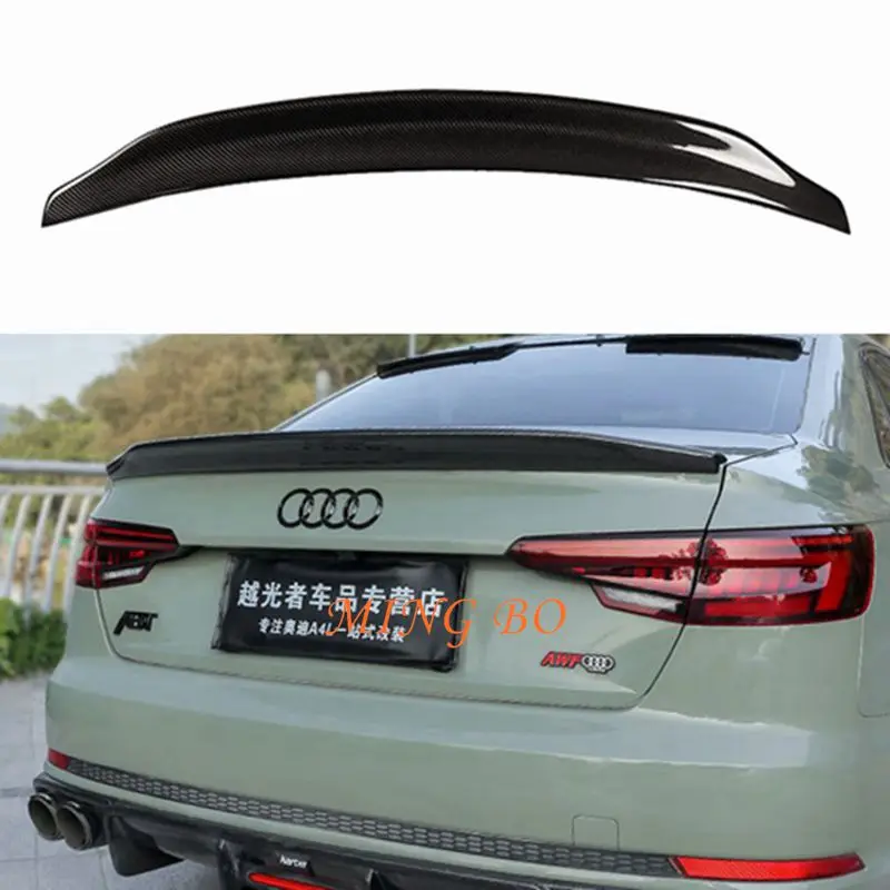 For AUDI A4 S4 RS4 B9 Sedan Carbon fiber FRP glossy black Rear Spoiler Trunk Wing Car tuning accessories 2017+
For AUDI A4 S4 RS4 B9 Sedan Carbon fiber FRP glossy black Rear Spoiler Trunk Wing Car tuning accessories 2017+