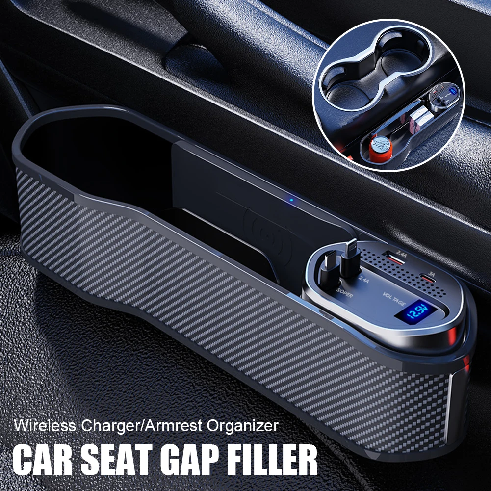 New Car Seat Gap Filler With Wireless Charger Front Seat Center Console Organizer Car Storage Box Type C Fast Charging Adapter
New Car Seat Gap Filler With Wireless Charger Front Seat Center Console Organizer Car Storage Box Type C Fast Charging Adapter