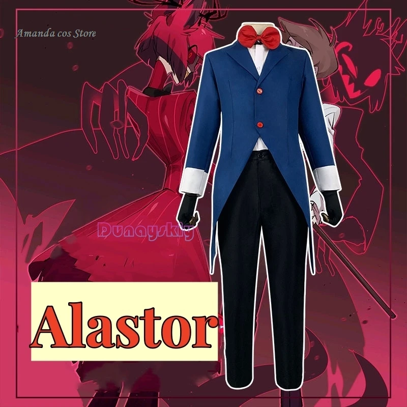 Костюм для косплея Alastor, одежда, униформа хамбин для косплея, платье Властелина отеля для выступления, синий костюм унисекс на Хэллоуин
Костюм для косплея Alastor, одежда, униформа хамбин для косплея, платье Властелина отеля для выступления, синий костюм унисекс на Хэллоуин