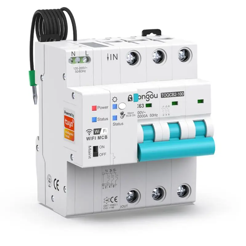 Tuya MCB WIFI Metering Circuit Breaker Smart Life Timer Remote Control Automatic Wireless Interruptor Reclosing Switch AT
Tuya MCB WIFI Metering Circuit Breaker Smart Life Timer Remote Control Automatic Wireless Interruptor Reclosing Switch AT