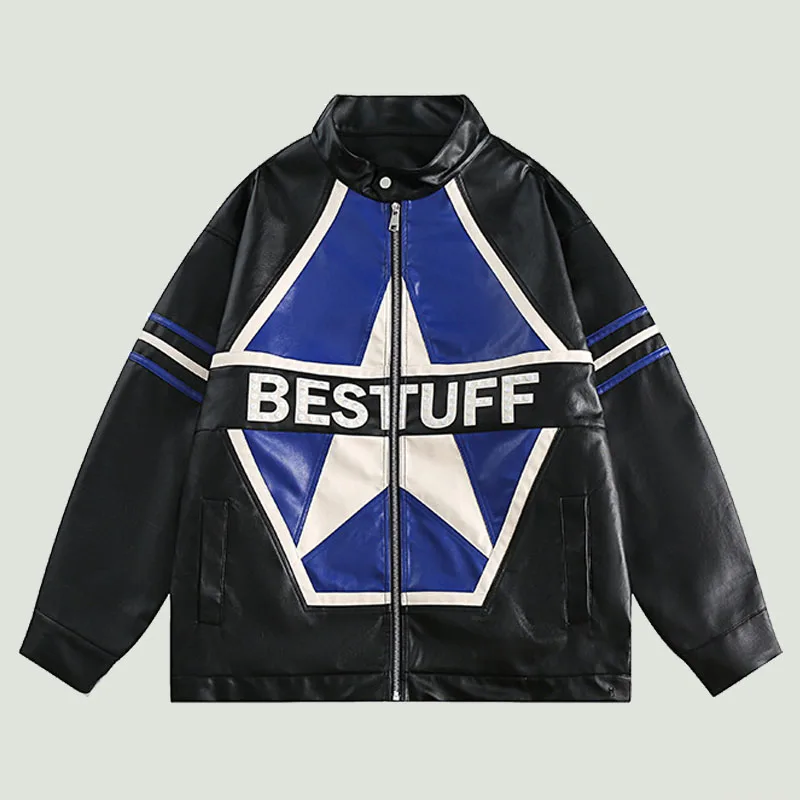 Streetwear Retro Motorcycle PU Leather Jackets Men Harajuku Letter Print Patchwork Coats Hip Hop Casual Loose Punk Jacket Unisex
Streetwear Retro Motorcycle PU Leather Jackets Men Harajuku Letter Print Patchwork Coats Hip Hop Casual Loose Punk Jacket Unisex
