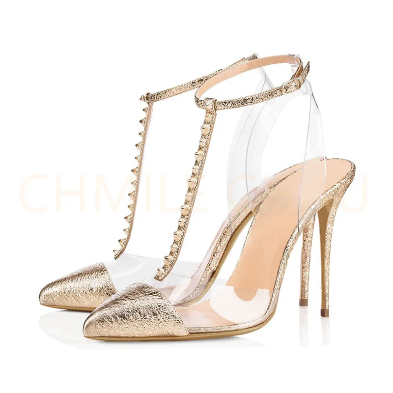 Woman Luxury Designer Sandal Banquet Party Pointy Toe Rivet Pumps T Strap Stiletto High Heel Shoe Sandalias De Mujer 114-CHC-26
Woman Luxury Designer Sandal Banquet Party Pointy Toe Rivet Pumps T Strap Stiletto High Heel Shoe Sandalias De Mujer 114-CHC-26
