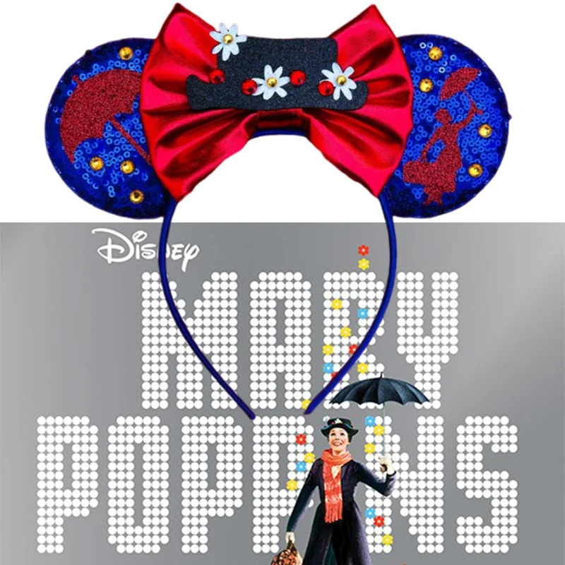 Disney Mary Poppins Ear Headbands for Adults Girls Mickey Mouse Hairbands Women Sequins Bow Umbrella Hair Accessories Party Gift
Disney Mary Poppins Ear Headbands for Adults Girls Mickey Mouse Hairbands Women Sequins Bow Umbrella Hair Accessories Party Gift