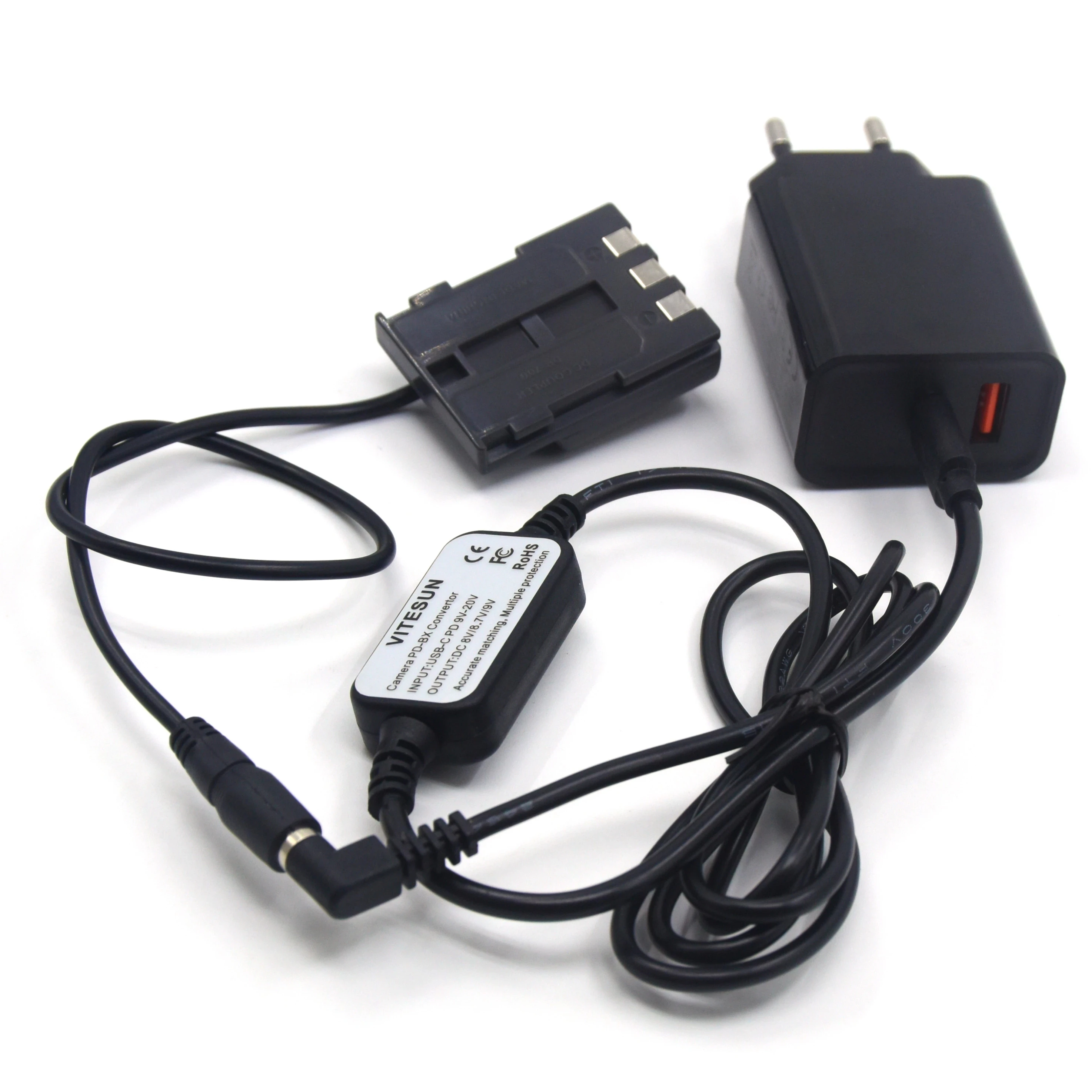 PD Fast Charger+USB Type C DC Cable+NB-2L NB-2LH Dummy Battery DR-20 Coupler for Canon S60 S70 S80 S50 G7 G9 EOS 350D 400D
PD Fast Charger+USB Type C DC Cable+NB-2L NB-2LH Dummy Battery DR-20 Coupler for Canon S60 S70 S80 S50 G7 G9 EOS 350D 400D