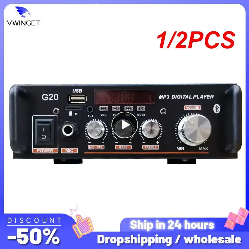 

1/2PCS 600W Home Amplifiers HiFi Subwoofer Home Theater Sound System Audio Car Amplifiers FM TF AUX MP3 Player Remote Control