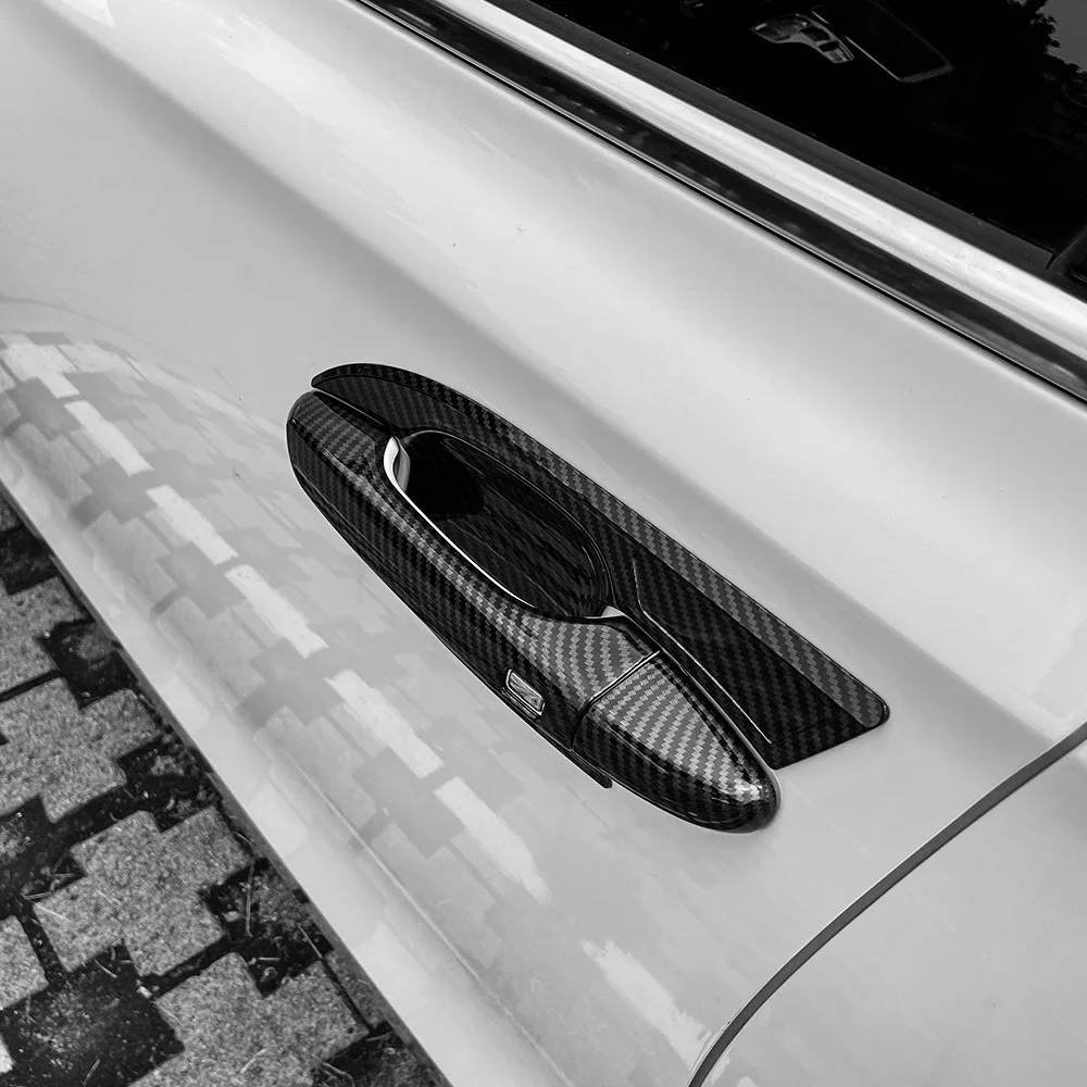 

Крышка чаши для наружной двери автомобиля, отделочная рамка, крышка дверной ручки, молдинговые аксессуары из углеродного волокна для Hyundai greatazera