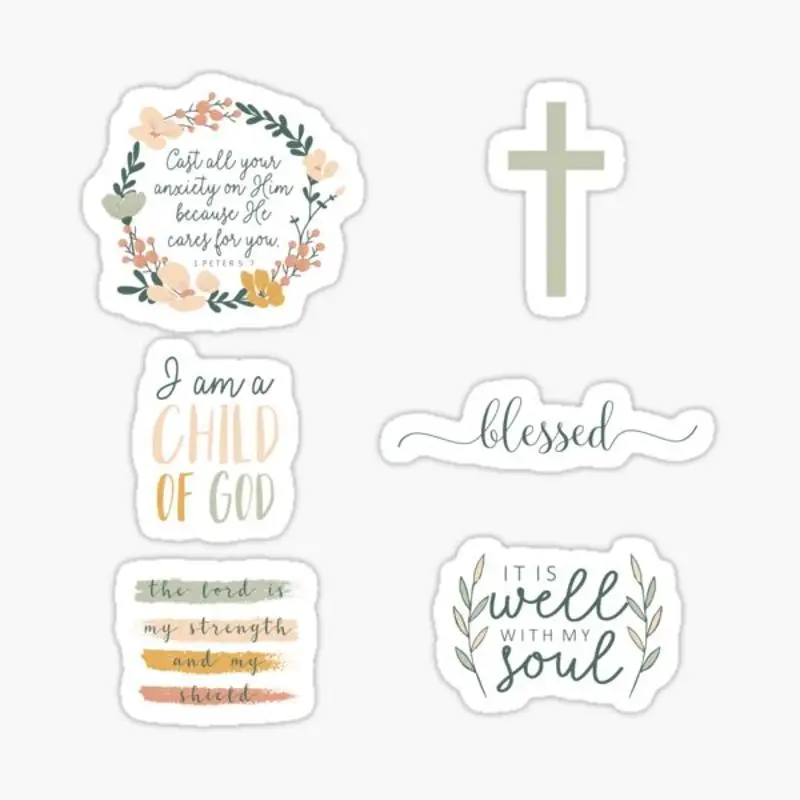 Christian Sticker Pack for Laptop Decor Bedroom Car Cute Cartoon Art Fashionable Public Suitcase 
Christian Sticker Pack for Laptop Decor Bedroom Car Cute Cartoon Art Fashionable Public Suitcase