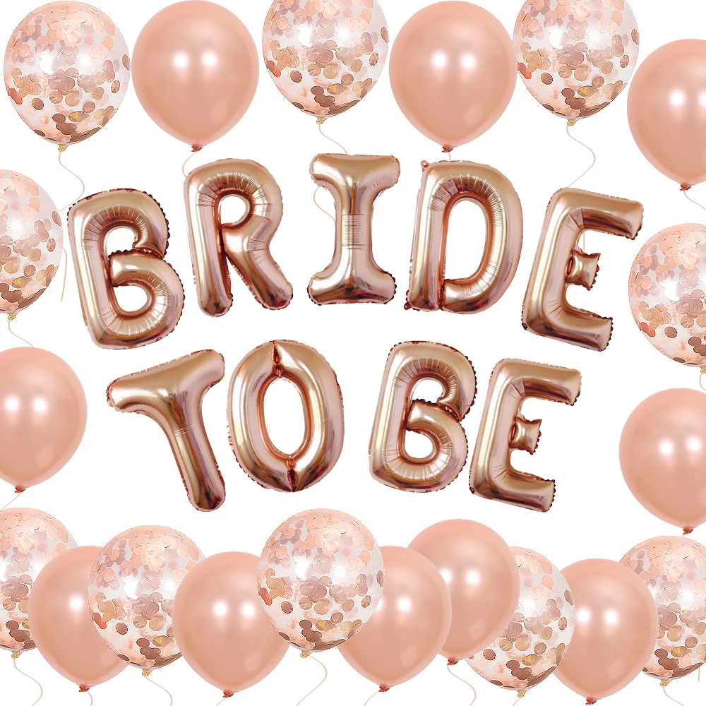 bride to beBalloon rose gold latex ball sequined balloon set single wedding party decoration arrangement balloon set
bride to beBalloon rose gold latex ball sequined balloon set single wedding party decoration arrangement balloon set