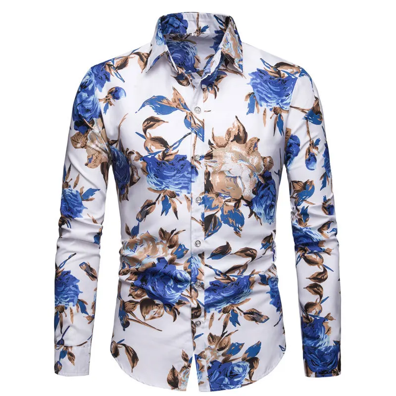Men'S Shirt Cotton Slim Fit Clothing Flower Shirts Fashion Beach Clothing Long Sleeve Shirt
Men'S Shirt Cotton Slim Fit Clothing Flower Shirts Fashion Beach Clothing Long Sleeve Shirt