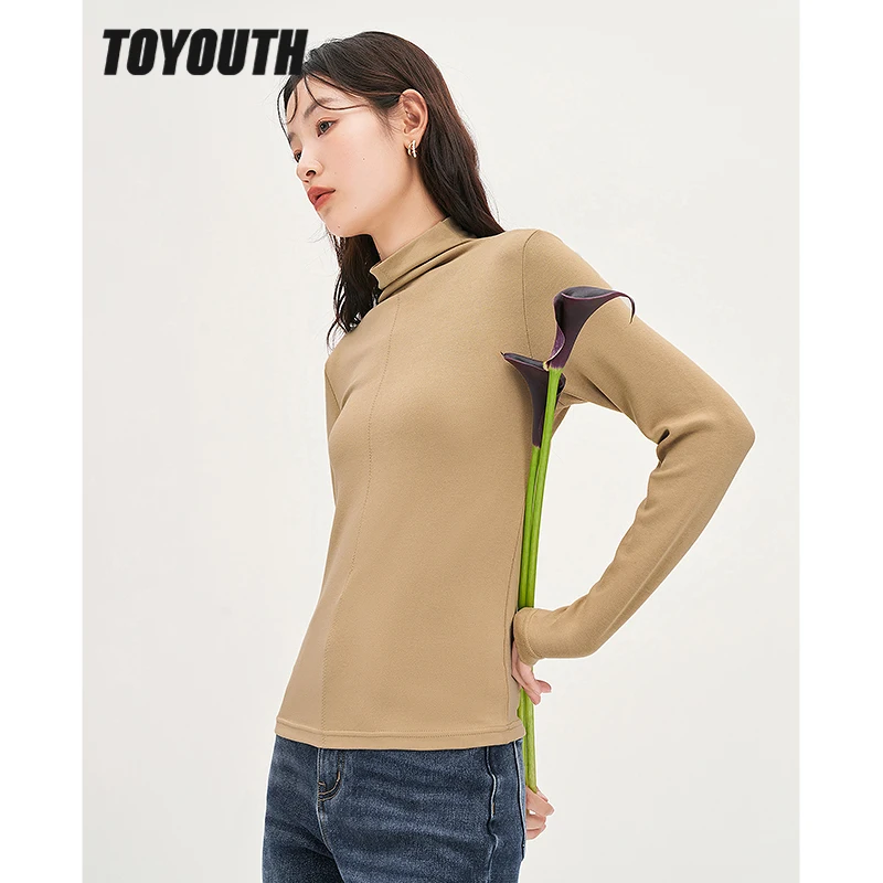 Toyouth Women Bottoming T-shirt 2022 Winter Long Sleeve Half Turtleneck O Neck Slim Stretch Tees Multicolor Warm Basic Tops
Toyouth Women Bottoming T-shirt 2022 Winter Long Sleeve Half Turtleneck O Neck Slim Stretch Tees Multicolor Warm Basic Tops