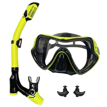 QYQ Diving mask Professional Snorkel Diving Mask and Snorkels Goggles Glasses Diving Swimming Easy Breath Tube Set Snorkel Mask