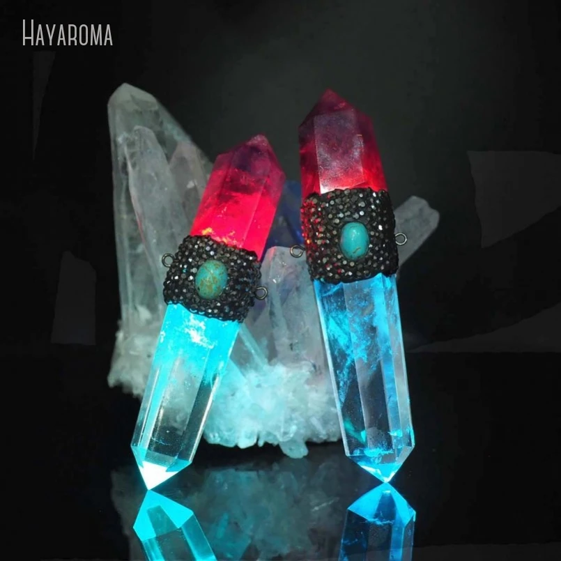 10Pcs Light Up Double Terminated Point Hexagon Ice Blue Red Mineral Black Rhinestone Clear Crystal Amethysts Pendant PM44513
10Pcs Light Up Double Terminated Point Hexagon Ice Blue Red Mineral Black Rhinestone Clear Crystal Amethysts Pendant PM44513