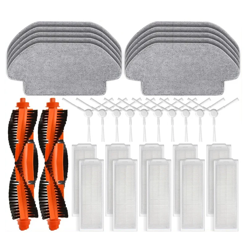 

Main Side Brush Filter Cloth As Shown Plastic For Xiaomi Robot Vacuum S10 S12 B106GL / Mop 2S XMSTJQR2S Accessories