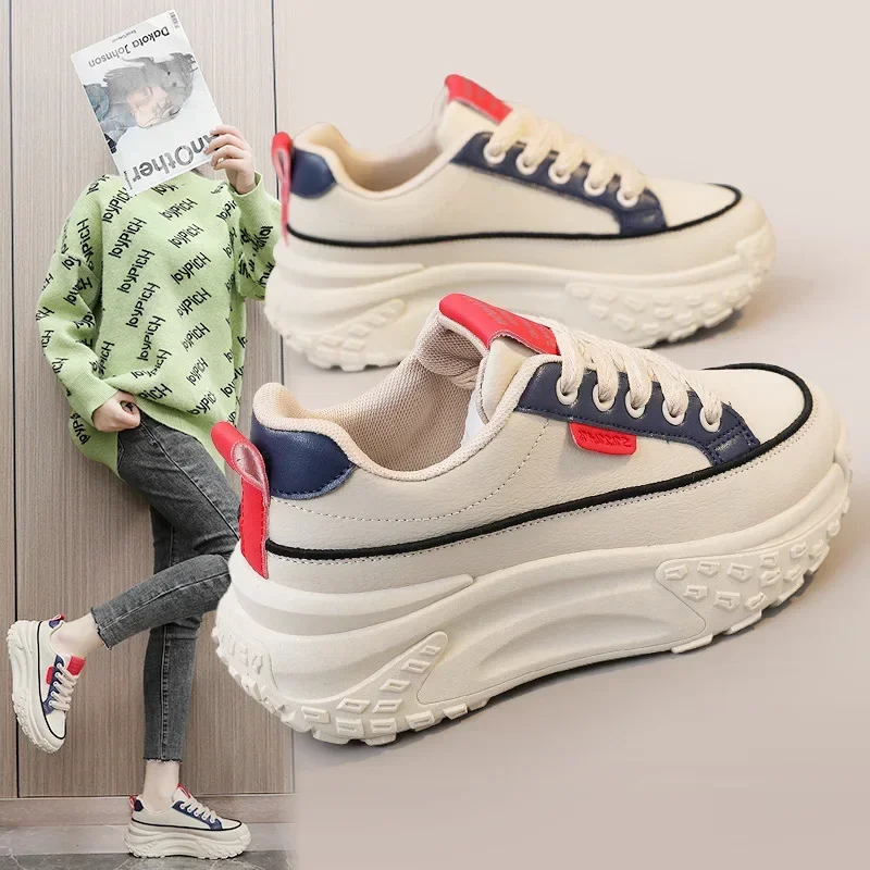 New 2024 Color Block Dad Shoes Thick Sole Heightened Leather Sports Shoes Women's Shoes Fashion Student Han Banchao
New 2024 Color Block Dad Shoes Thick Sole Heightened Leather Sports Shoes Women's Shoes Fashion Student Han Banchao