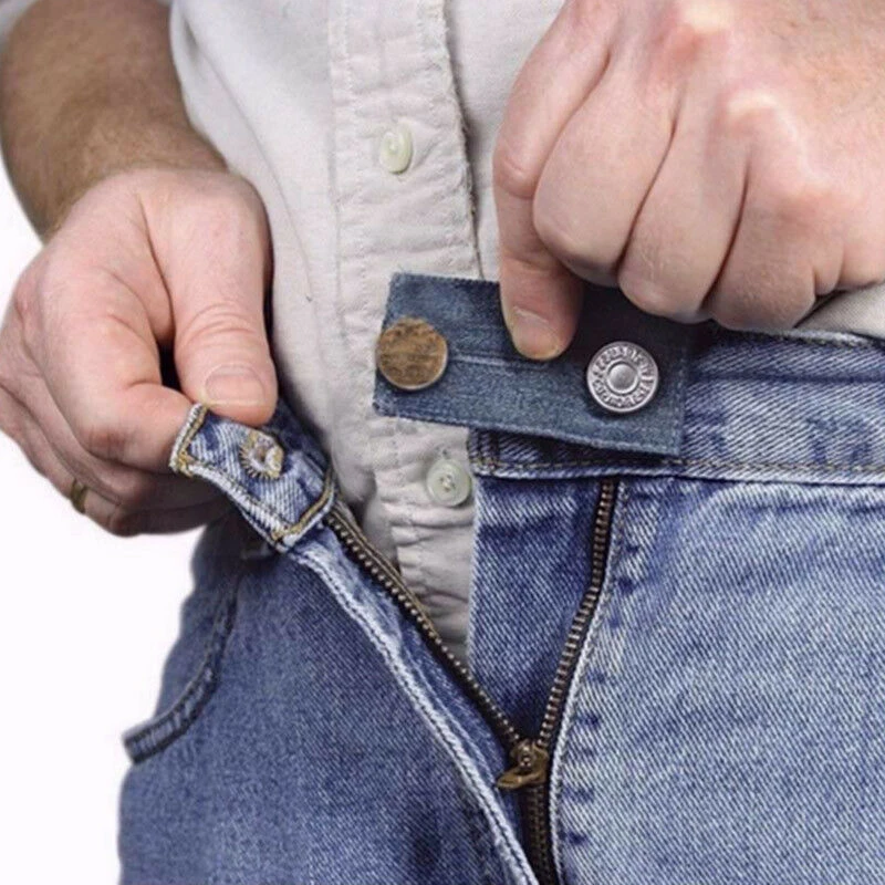 4Pc Adjustable Pants Extenders Multi Use Elastic Extended Button Jeans Waist Clothes Extension Snap DIY Denim Clothes Fastener
4Pc Adjustable Pants Extenders Multi Use Elastic Extended Button Jeans Waist Clothes Extension Snap DIY Denim Clothes Fastener