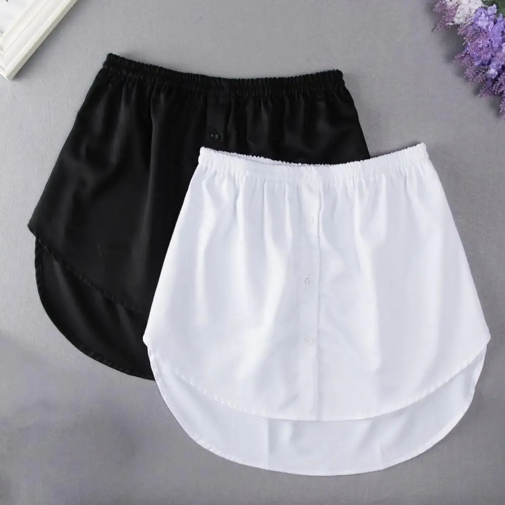 

2023 New Fashion Women Fake False Shirt Blouse Hem Cotton Detachable Underskirt Skirt Shirt Elastic Irregular Skirt