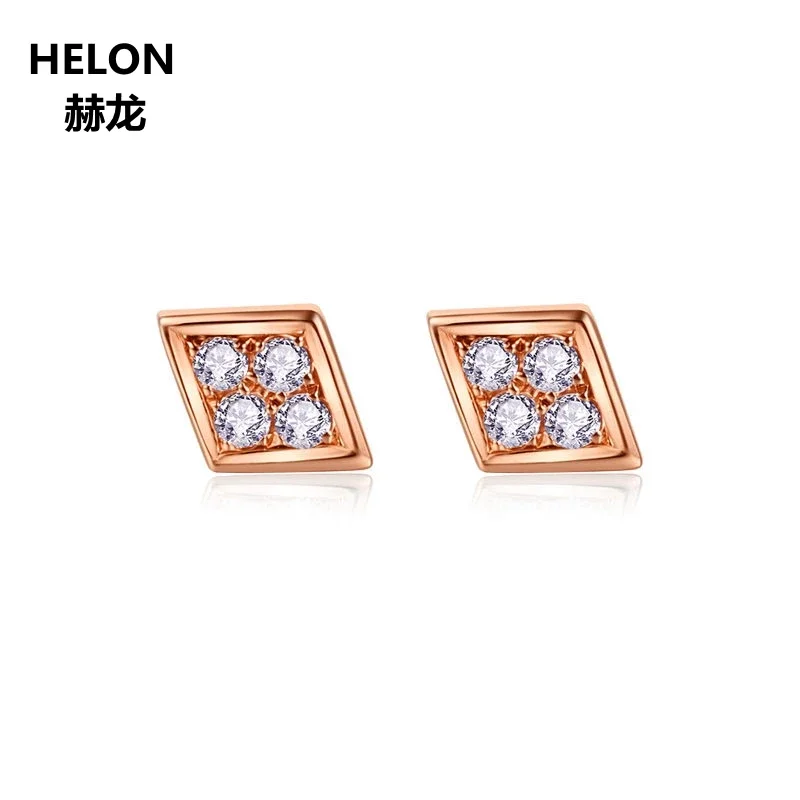 

Solid 14k Rose Gold SI/H Full Cut Natural Diamonds Stud Earrings for Women Engagement Wedding Anniversary Party Earrings