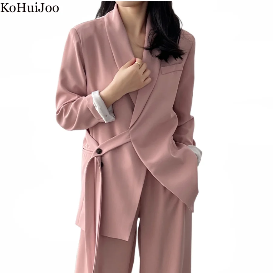 Kohuijoo Lace Up Blazer Spring 2023 Autumn Korean Fashion Loose Formal Lady Coat Casual Women Blazers and Jackets Pink
Kohuijoo Lace Up Blazer Spring 2023 Autumn Korean Fashion Loose Formal Lady Coat Casual Women Blazers and Jackets Pink