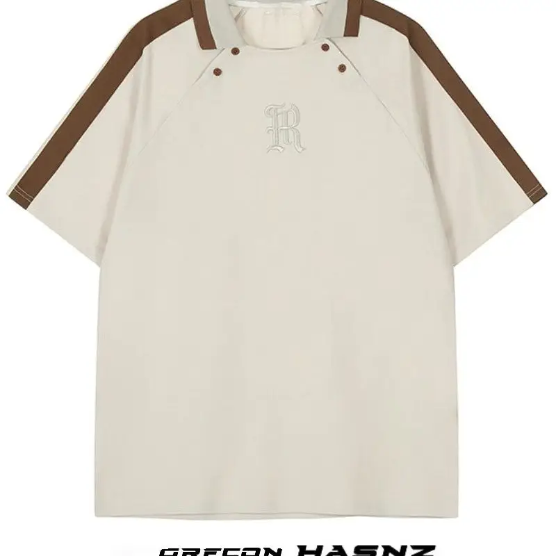 American retro design letter short-sleeved cotton T-shirt for men simple and versatile Korean style fashionable and high-end top
American retro design letter short-sleeved cotton T-shirt for men simple and versatile Korean style fashionable and high-end top