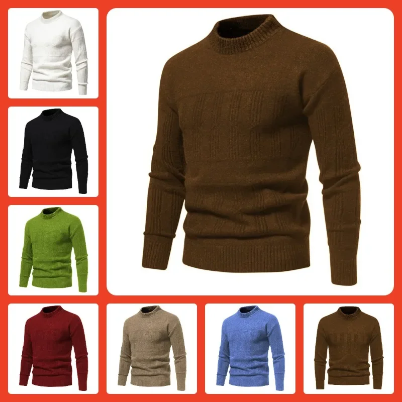 High Quality 2023 Autumn New Casual Warm Round Neck Striped Jacquard Men's Long Sleeved Knitted Sweater
High Quality 2023 Autumn New Casual Warm Round Neck Striped Jacquard Men's Long Sleeved Knitted Sweater