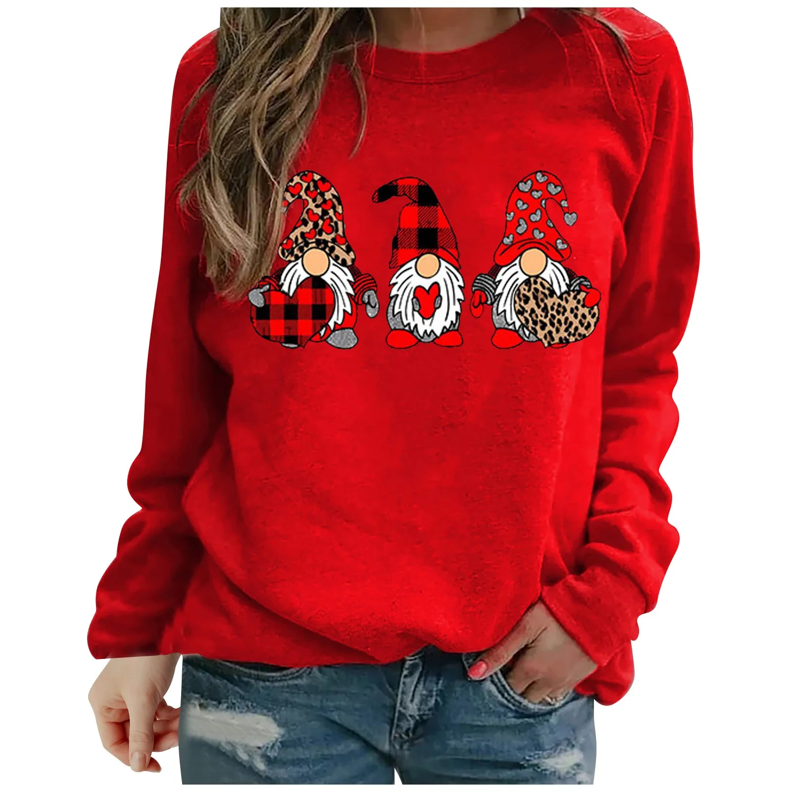 Women's Casual Valentine's Day Heart Lulusi Print Round Neck Sweatshirt Top Heart Lulusi Print Round Neck Long Sleeve Sweatshirt
Women's Casual Valentine's Day Heart Lulusi Print Round Neck Sweatshirt Top Heart Lulusi Print Round Neck Long Sleeve Sweatshirt