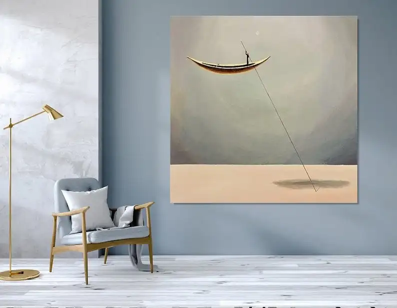 Sky art oil painting, Abstract Oil Painting Artwork, An Abstract Painting of a floating canoe Boat Painting, Wall Decor Art
Sky art oil painting, Abstract Oil Painting Artwork, An Abstract Painting of a floating canoe Boat Painting, Wall Decor Art