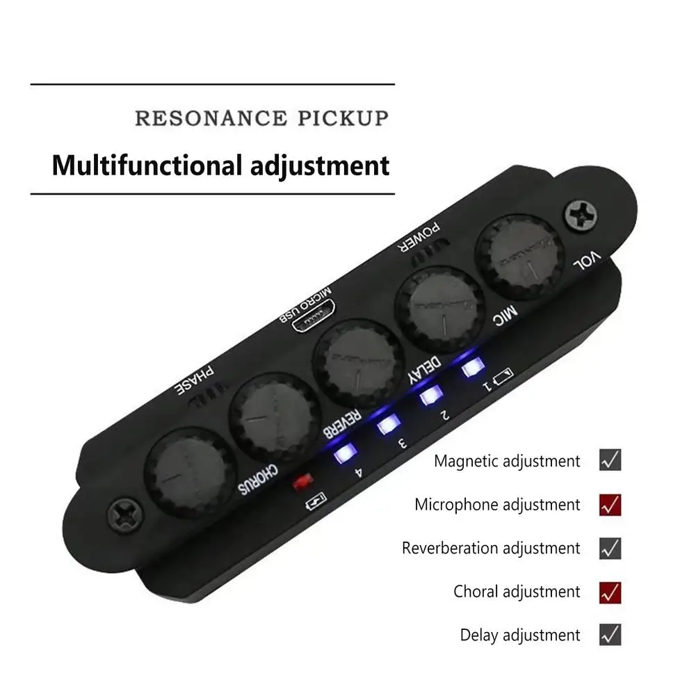 Skysonic R2 Acoustic Guitar Resonance Pickup With Magnetic / Mic / Delay/ Reverb/ Chorus Adjustment Control Pickup
Skysonic R2 Acoustic Guitar Resonance Pickup With Magnetic / Mic / Delay/ Reverb/ Chorus Adjustment Control Pickup