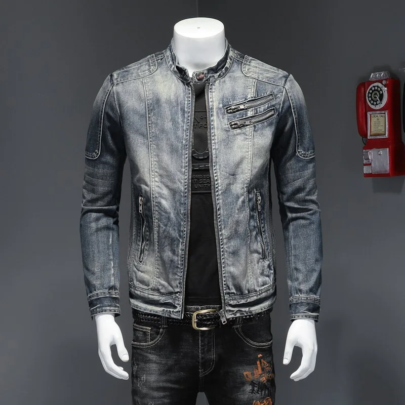 Plus Size 6XL Motorcycle Denim Jacket Men Windbreaker Vintage Mens Cowboy Jackets Oblique Zipper Jeans Coats Chaquetas Hombre
Plus Size 6XL Motorcycle Denim Jacket Men Windbreaker Vintage Mens Cowboy Jackets Oblique Zipper Jeans Coats Chaquetas Hombre