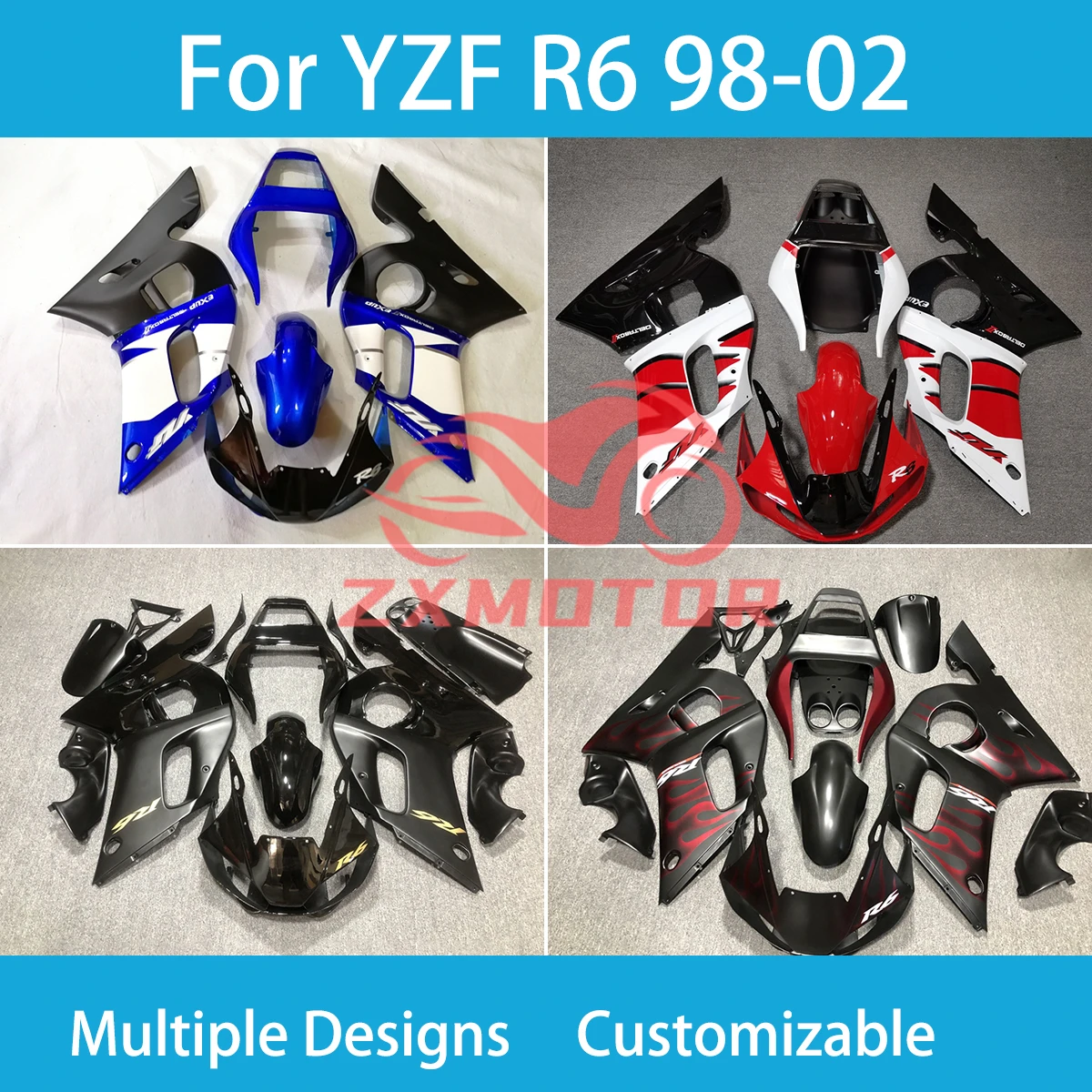 YZF R 6 1998 1999 2000 2001 2002 пластиковый комплект обтекателей для Yamaha YZF R6 98 99 00 01 02 Обтекатели для мотоциклов на заказ
YZF R 6 1998 1999 2000 2001 2002 пластиковый комплект обтекателей для Yamaha YZF R6 98 99 00 01 02 Обтекатели для мотоциклов на заказ
